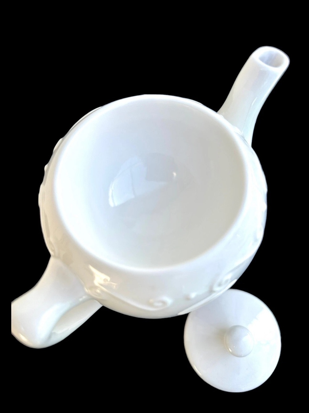 PartyLite Ceramic Wax Tart Warmer Teapot Shape With Lid 8” - Picture 4 of 5